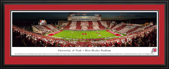 Utah Football - 50 Yard Line Stripe - Deluxe Frame - 757 Sports Collectibles