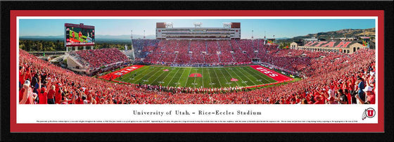 Utah Utes Football - 50 Yard Line - Select Frame - 757 Sports Collectibles