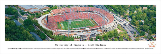 Virginia Football - Aerial - Unframed - 757 Sports Collectibles