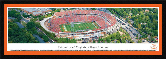 Virginia Football - Aerial - Select Frame - 757 Sports Collectibles