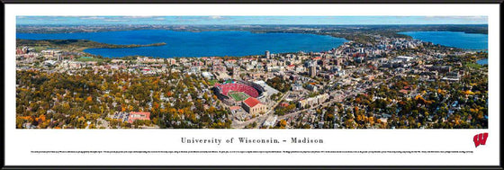 Wisconsin - Campus Aerial - Football - Standard Frame - 757 Sports Collectibles