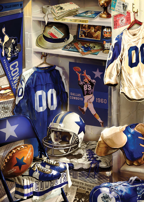 Dallas Cowboys Locker Room - 500 Piece NFL Sports Puzzle