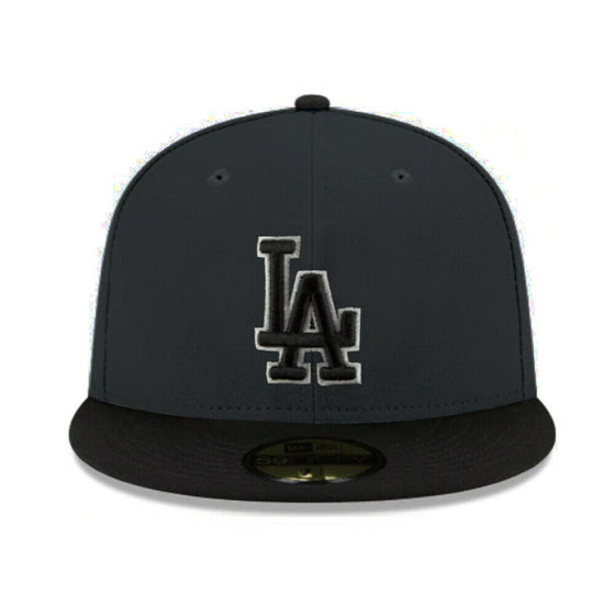 Los Angeles Dodgers LAD MLB Authentic New Era 59FIFTY Fitted Cap - 5950 Hat - Charcoal/Blk - 757 Sports Collectibles