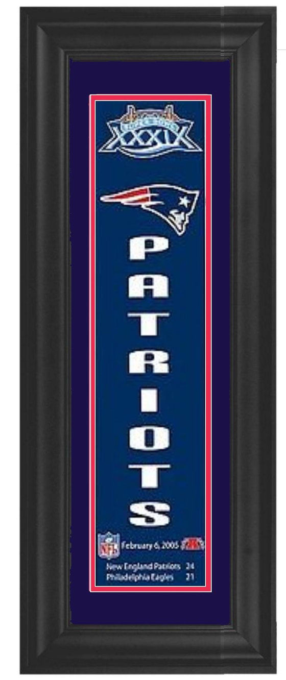 New England Patriots Super Bowl 39 XXXIX Heritage Banner 12x34 - 757 Sports Collectibles
