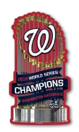 Washington Nationals 2019 World Series Champions 11x17 Wood Sign Trophy