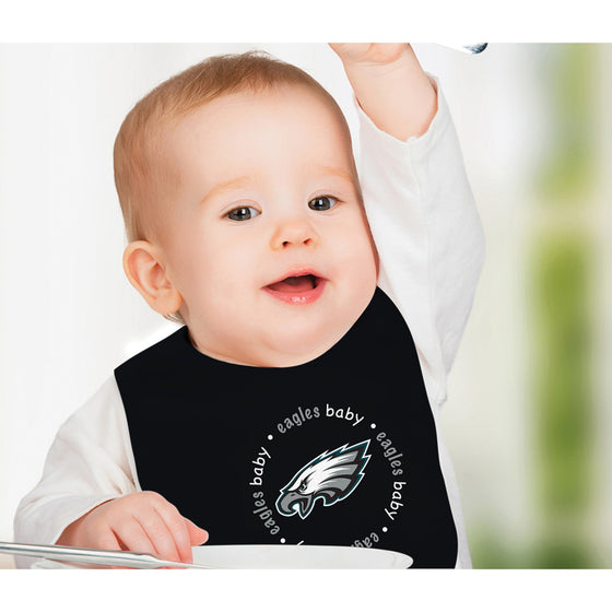 Philadelphia Eagles NFL Baby Fanatic Bibs 2-Pack - Black & White