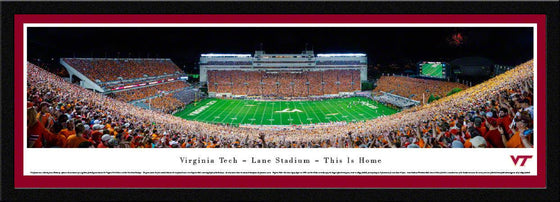 Virginia Tech Football - 50 Yard Line - Select Frame - 757 Sports Collectibles