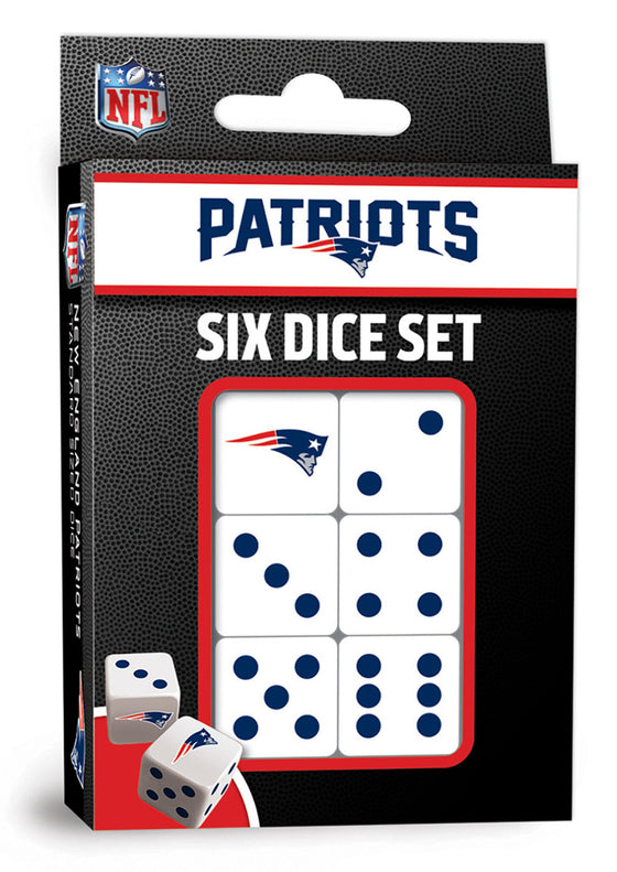 NFL New England Patriots 6 Piece D6 Gaming Dice Set