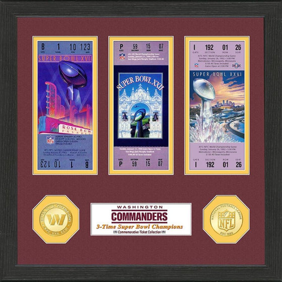 Washington Commanders SB Championship Ticket Collection - 757 Sports Collectibles