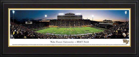 Wake Forest Football - 50 Yard Line - Deluxe Frame - 757 Sports Collectibles