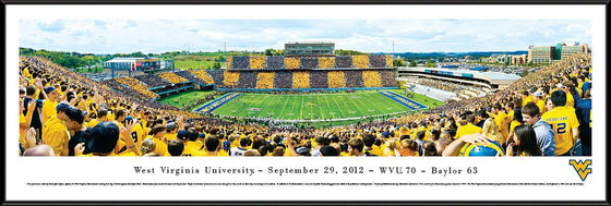 West Virginia Football - Stripe 50 Yard Line - Standard Frame - 757 Sports Collectibles