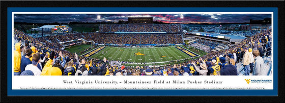 West Virginia Football - 50 Yard Line - Select Frame - 757 Sports Collectibles