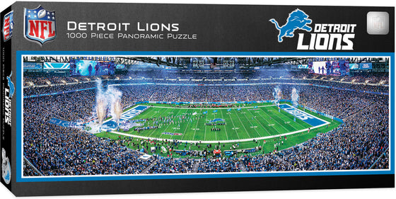 Stadium Panoramic - Detroit Lions 1000 Piece NFL Sports Puzzle - Center View