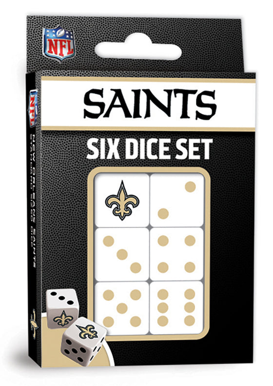 NFL New Orleans Saints 6 Piece D6 Gaming Dice Set