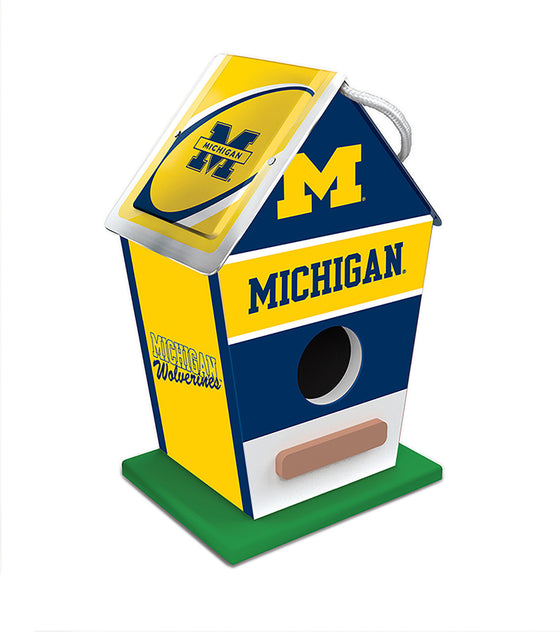 NCAA Painted Birdhouse - Michigan Wolverines