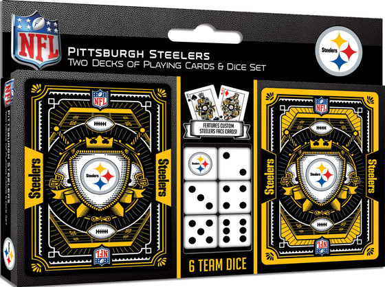 Pittsburgh Steelers NFL 2-Pack Playing cards & Dice set