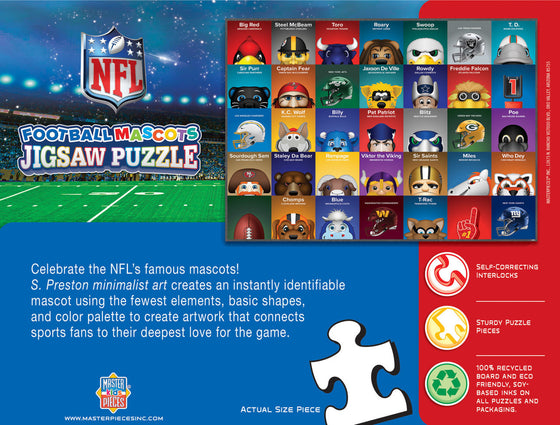 NFL All Teams 100 Piece Mascots Puzzle