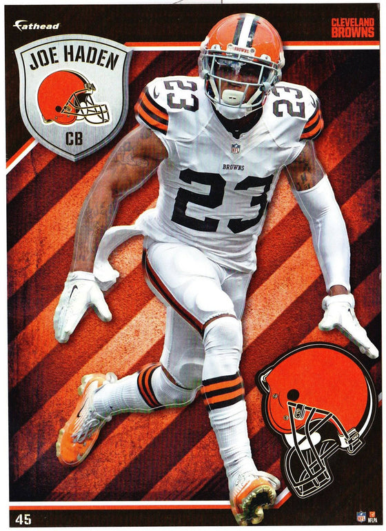 NFL Cleveland Browns Joe Haden Fathead Tradeable Decal Sticker 5x7 - 757 Sports Collectibles