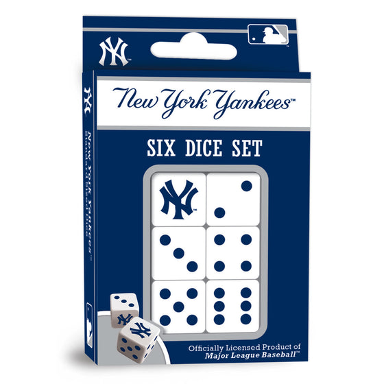 MLB New York Yankees 6 Piece D6 Gaming Dice Set