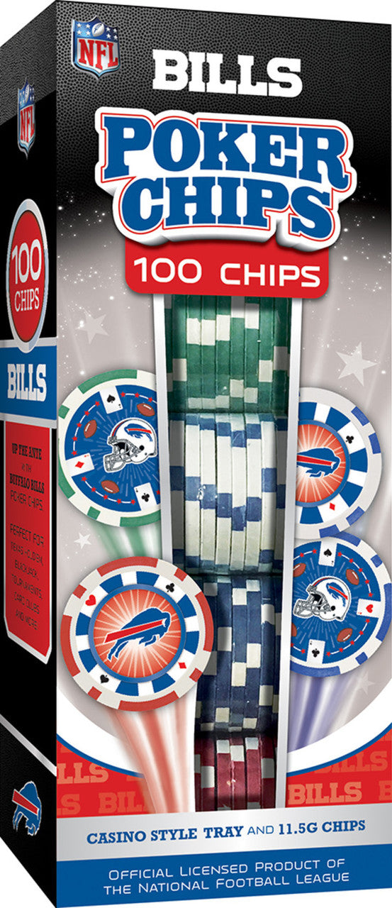 Buffalo Bills 100 Piece NFL Poker Chips