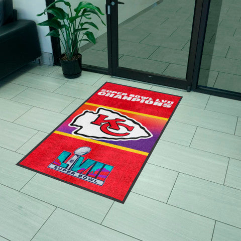 Kansas City Chiefs Super Bowl LVII 3X5 Logo Mat - Portrait