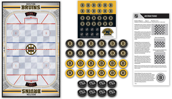 Boston Bruins NHL Checkers Board Game